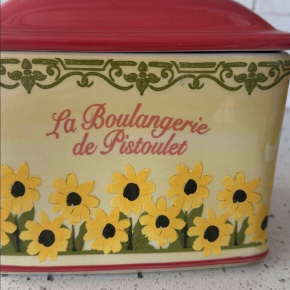 Pfaltzgraff Pistoulet Collection Ceramic Kitchen Keeper Bread box/Recipe Holder - Picture 12 of 12